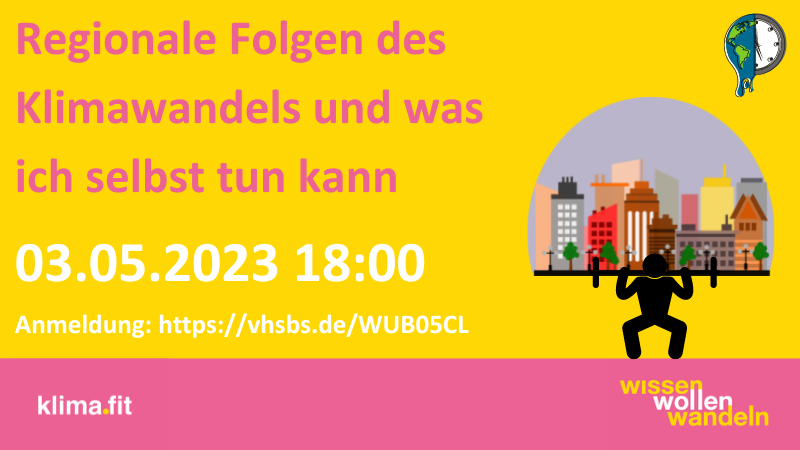 klima.fit Workshop: Regionale Folgen des Klimawandels und was ich selbst tun kann klima.fit Workshop: Regionale Folgen des Klimawandels und was ich selbst tun kann